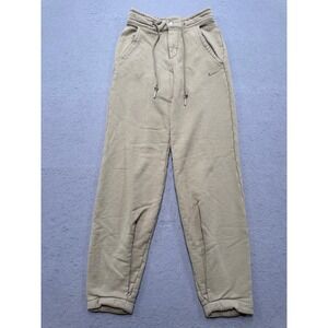 Nike Sweatpants Women's XS Khaki Cotton French Terry Tapered Athletic Sportswear
